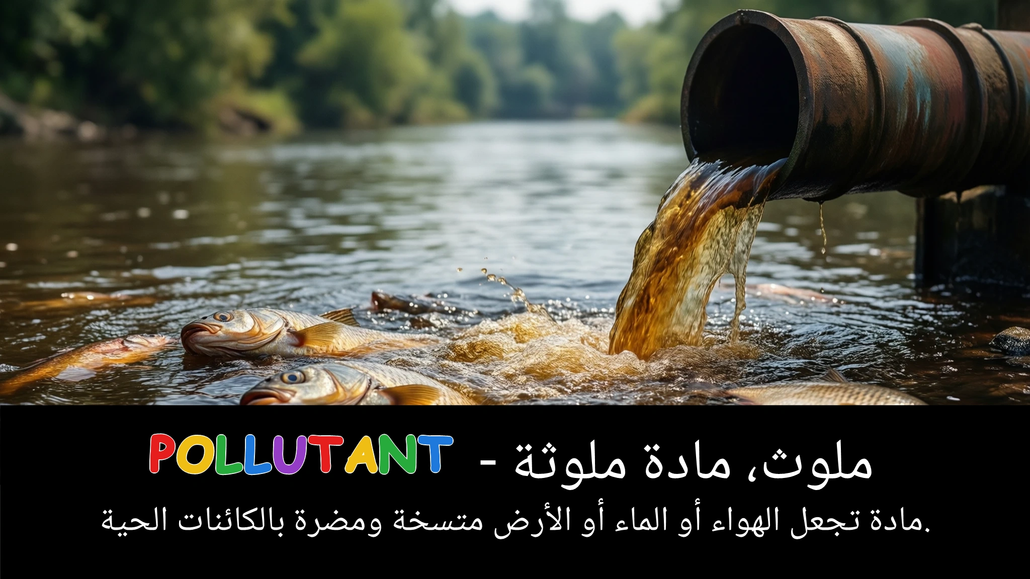 Arabic Illustration for pollutant